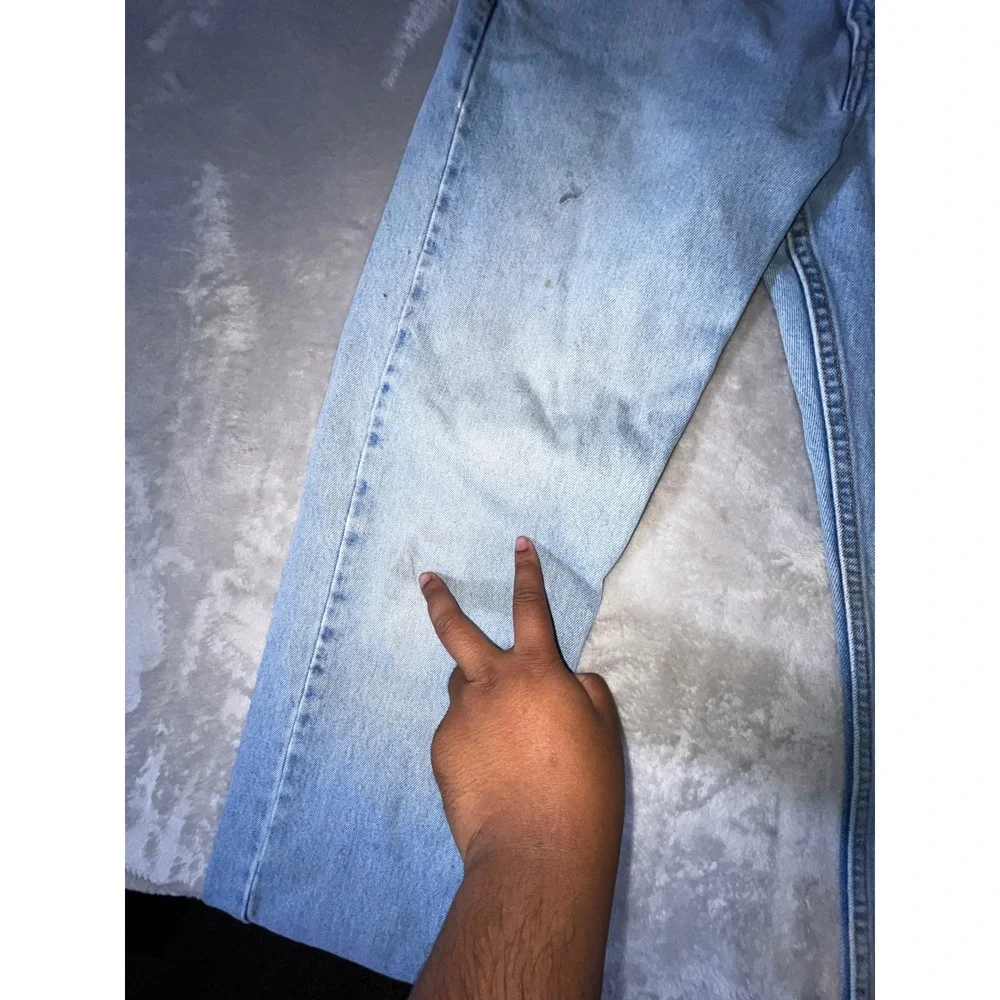 Vintage Levis 505 Regular Fit Straight Leg Light Wash Denim Jeans W33 L30